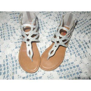 new Bongo silver rhinestone gladiator sandals big girls 4